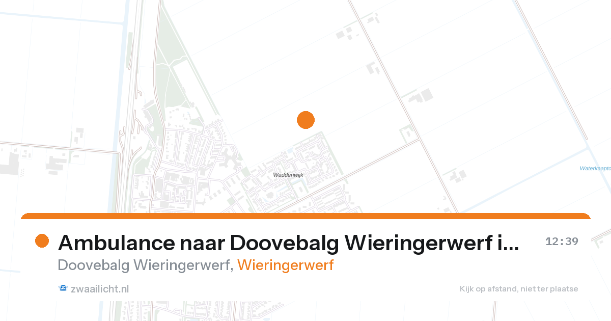 Ambulance naar Doovebalg Wieringerwerf in Wieringerwerf — 27 aug 2026