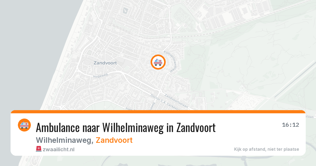 Ambulance naar Wilhelminaweg in Zandvoort — 30 jun 2026