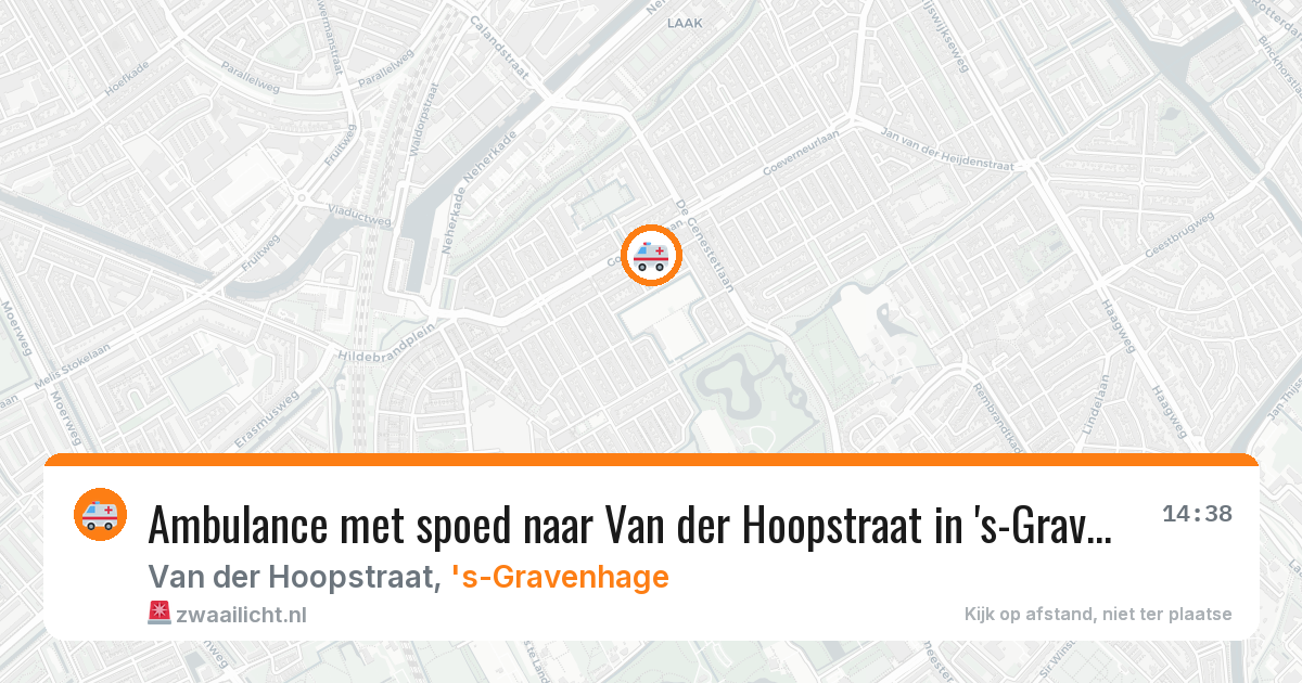 Ambulance met spoed naar Van der Hoopstraat in 's-Gravenhage — 8 jun 2026