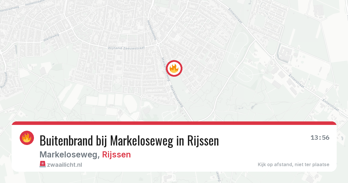 Buitenbrand bij Markeloseweg in Rijssen — 24 jul 2026