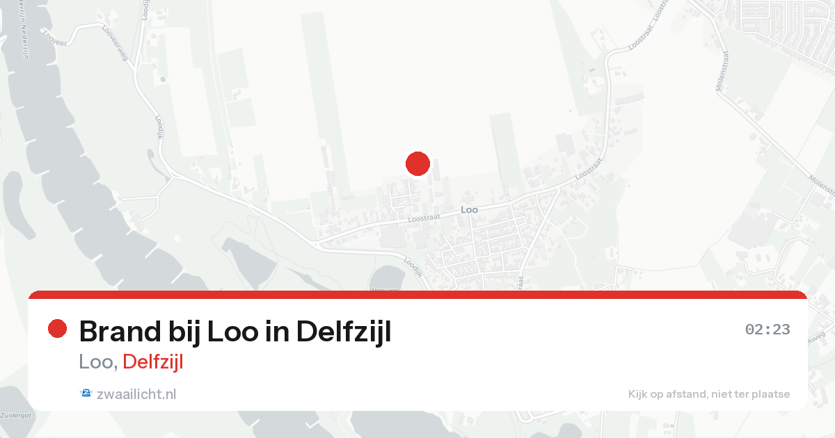 Brand bij Loo in Delfzijl — 17 aug 2026