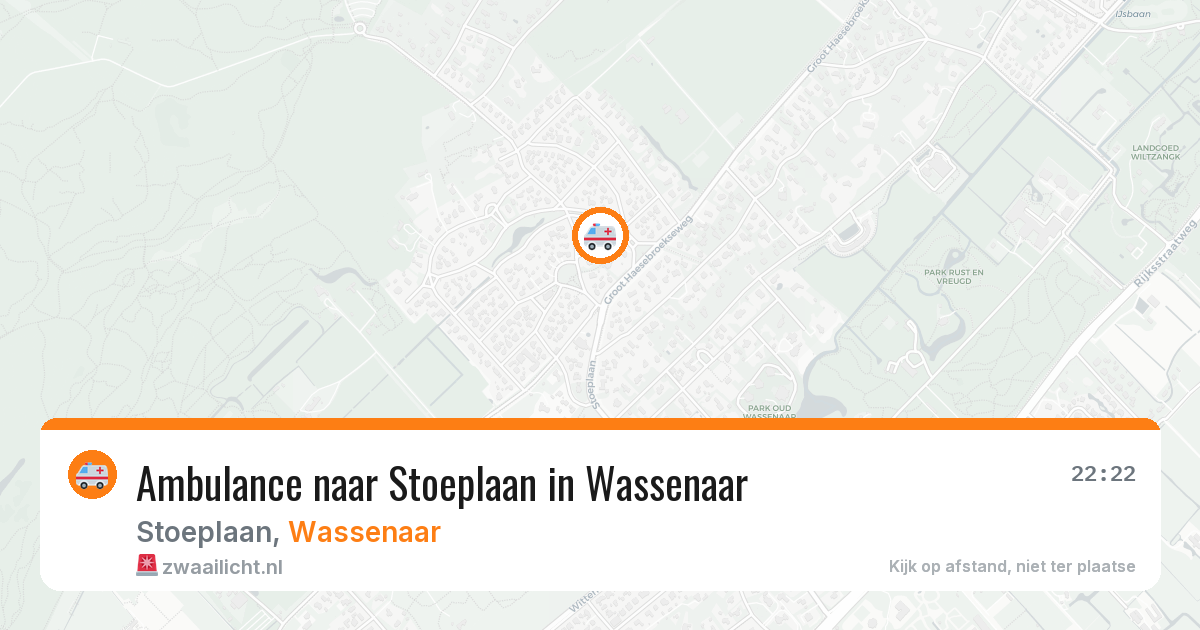 Ambulance naar Stoeplaan in Wassenaar — 1 aug 2026