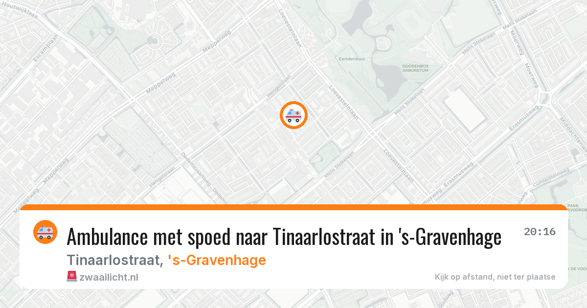 Ambulance met spoed naar Tinaarlostraat in 's-Gravenhage — 10 jun 2026