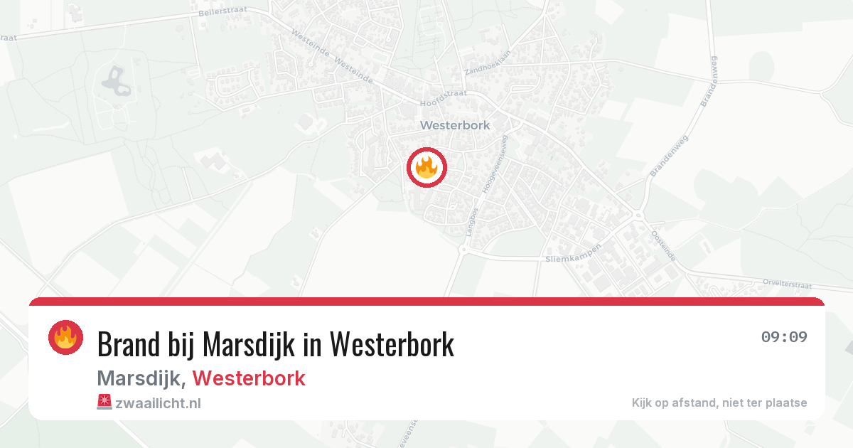 Brand bij Marsdijk in Westerbork — 23 jun 2026