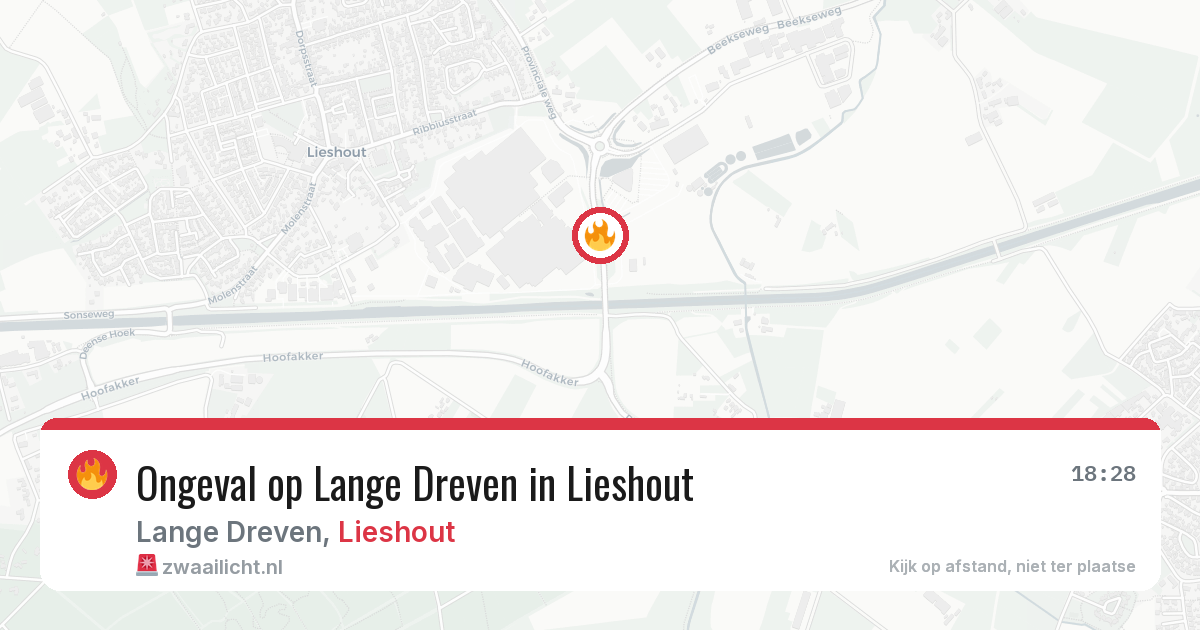 Ongeval op Lange Dreven in Lieshout — 26 jun 2026