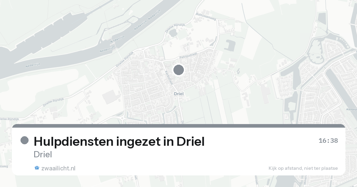 Hulpdiensten ingezet in Driel — 31 jan 2026 | 🚨 Zwaailicht.nl