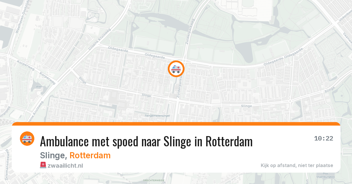 Ambulance met spoed naar Slinge in Rotterdam — 15 mei 2026