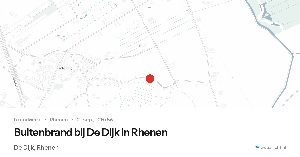Buitenbrand bij De Dijk in Rhenen — 2 sep 2026