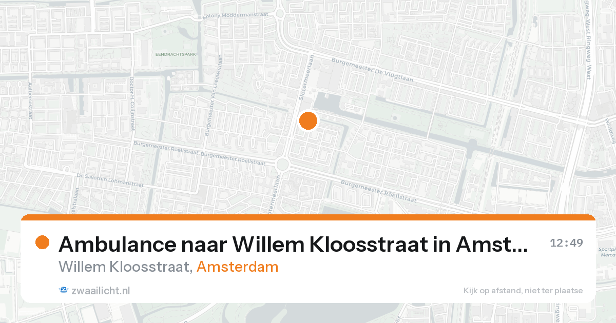 Ambulance naar Willem Kloosstraat in Amsterdam — 18 aug 2026