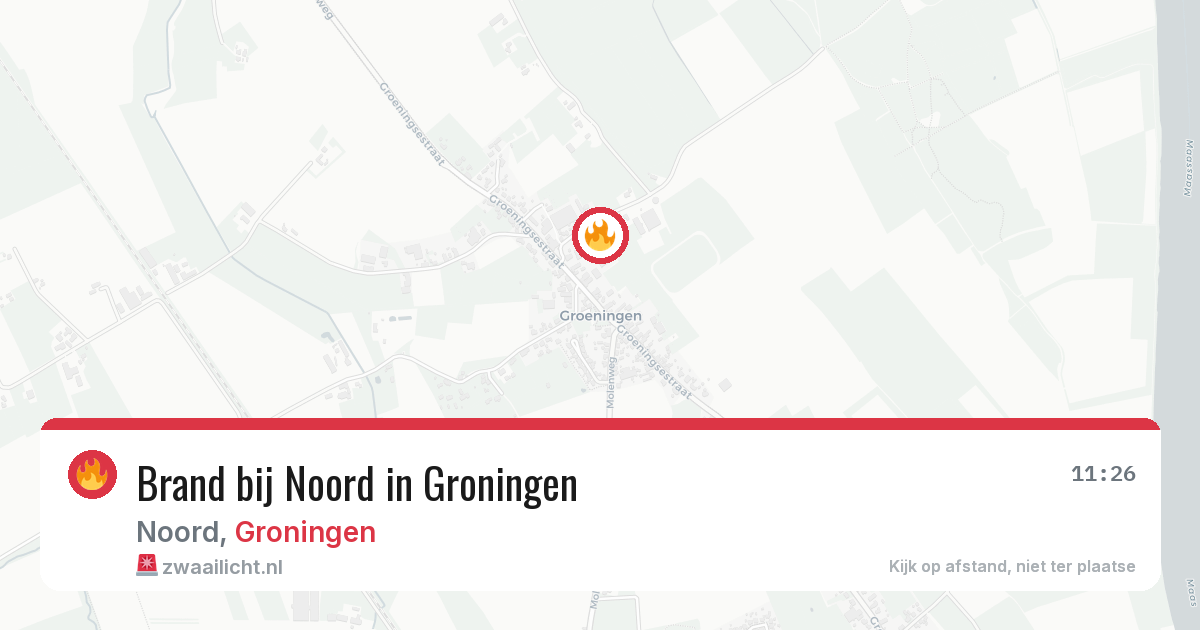 Brand bij Noord in Groningen — 6 jun 2026