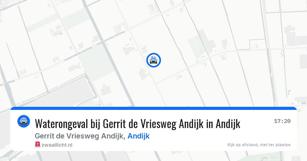 Waterongeval bij Gerrit de Vriesweg Andijk in Andijk — 17 mrt 2026