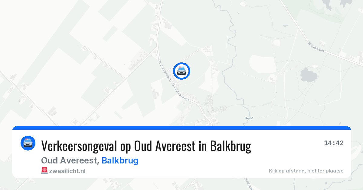 Verkeersongeval op Oud Avereest in Balkbrug — 22 mrt 2026