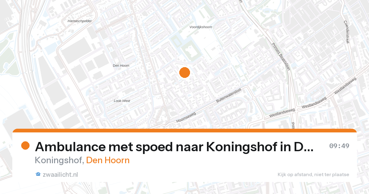 Ambulance met spoed naar Koningshof in Den Hoorn — 27 aug 2026
