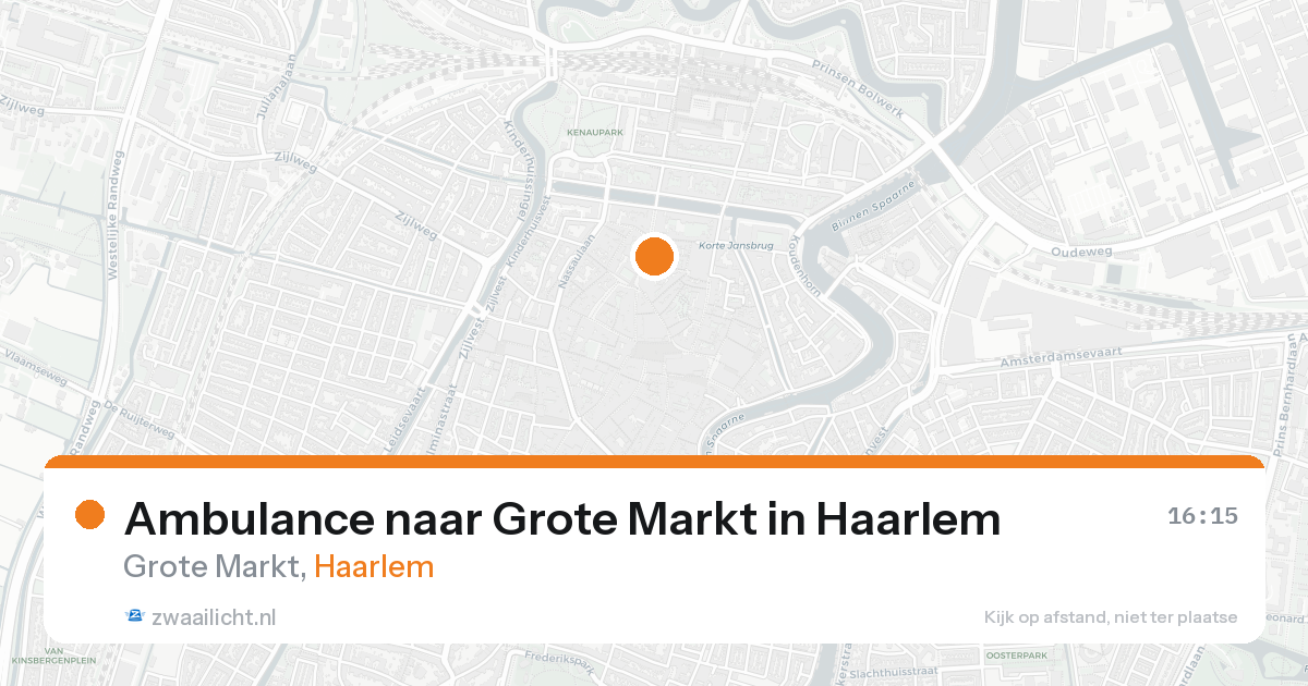 Ambulance naar Grote Markt in Haarlem — 18 aug 2026