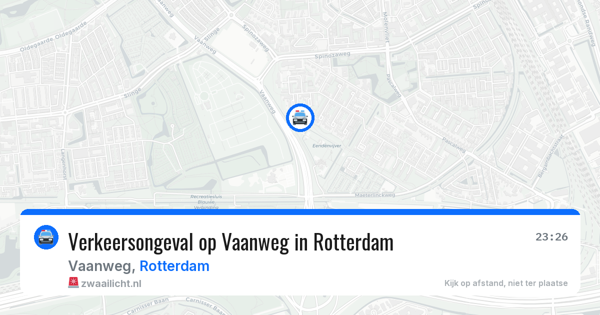 Verkeersongeval op Vaanweg in Rotterdam — 29 jan 2026