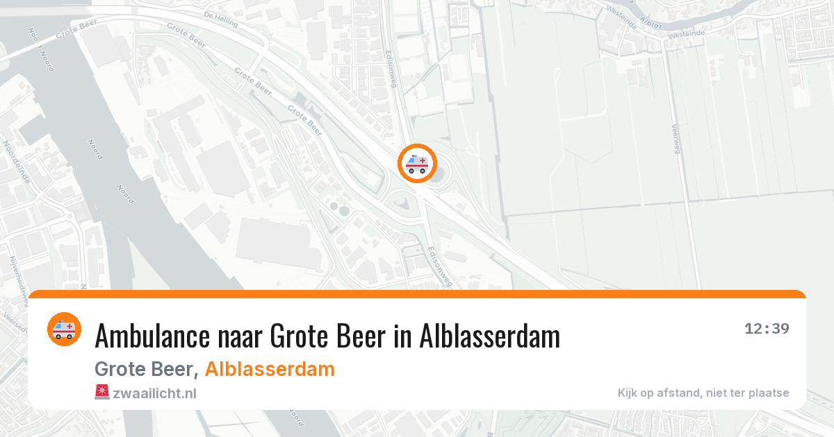 Ambulance naar Grote Beer in Alblasserdam — 19 jun 2026