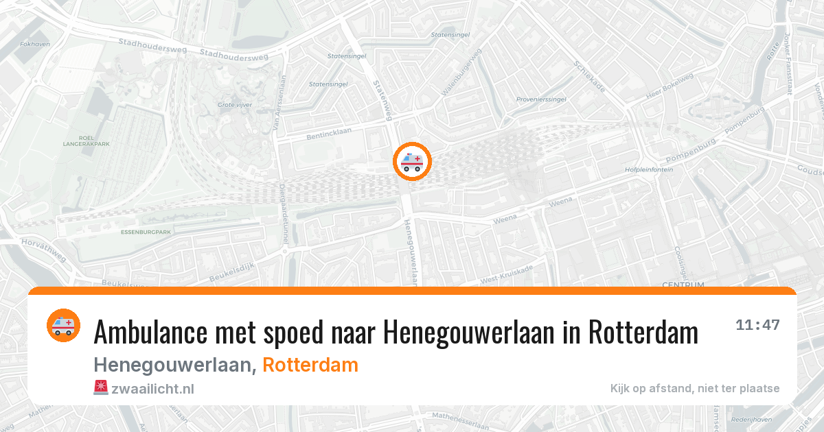Ambulance met spoed naar Henegouwerlaan in Rotterdam — 19 mei 2026