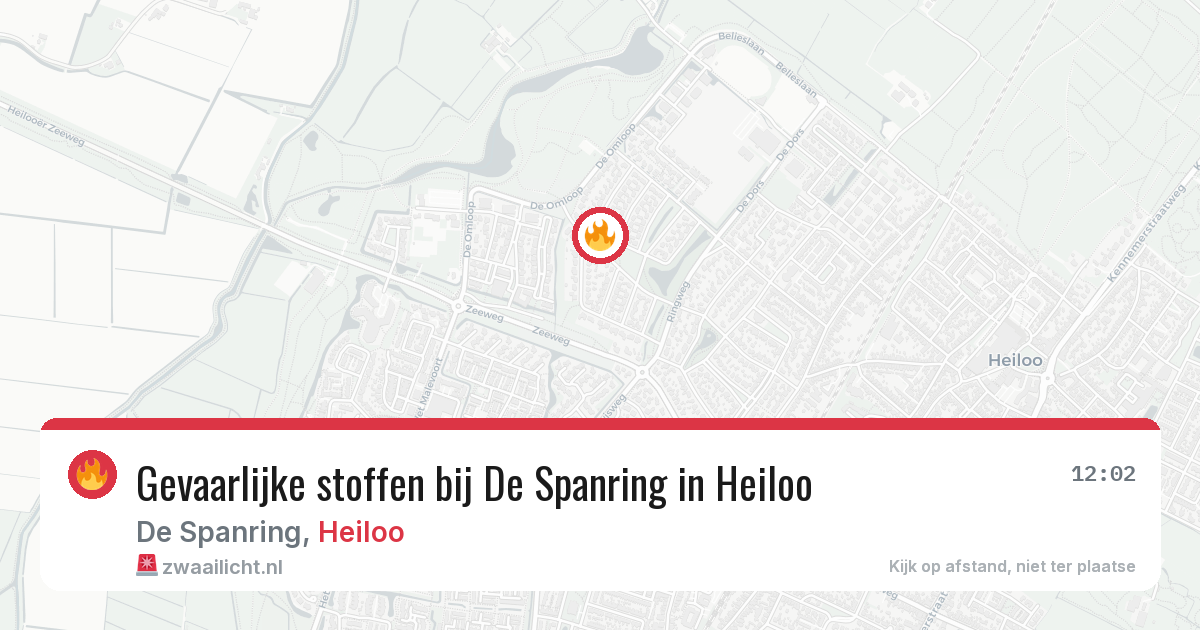 Gevaarlijke stoffen bij De Spanring in Heiloo — 6 jul 2026