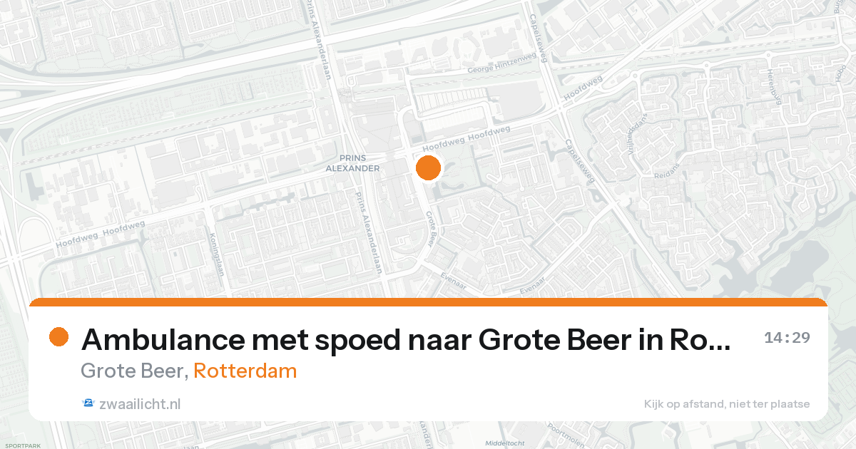 Ambulance met spoed naar Grote Beer in Rotterdam — 19 aug 2026