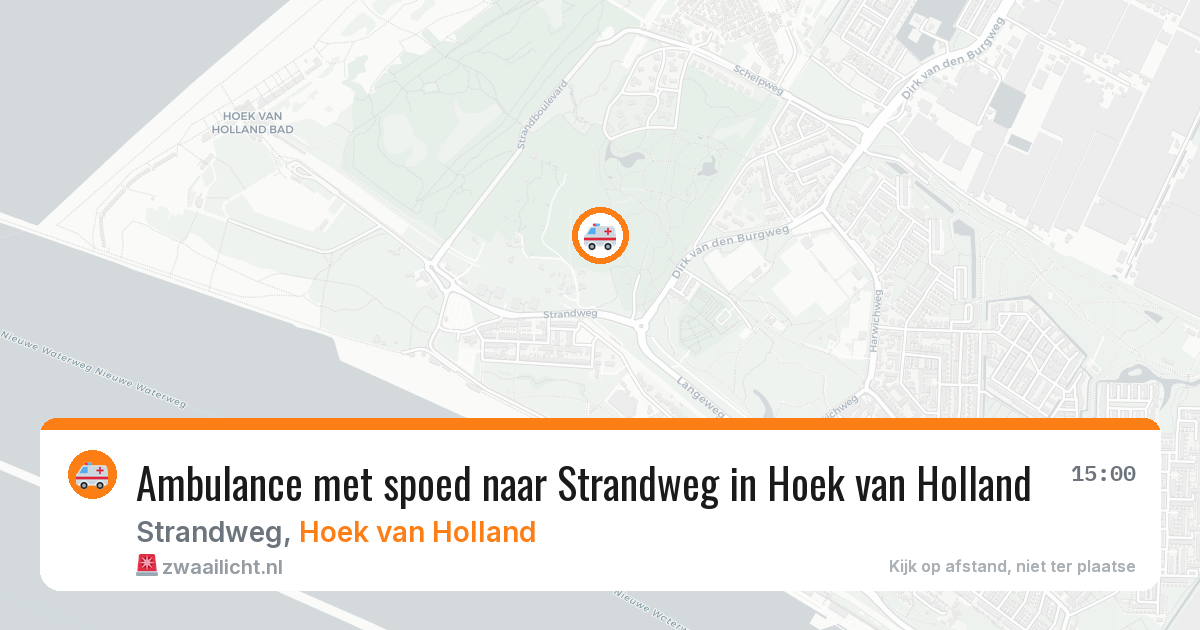 Ambulance met spoed naar Strandweg in Hoek van Holland — 20 mei 2026