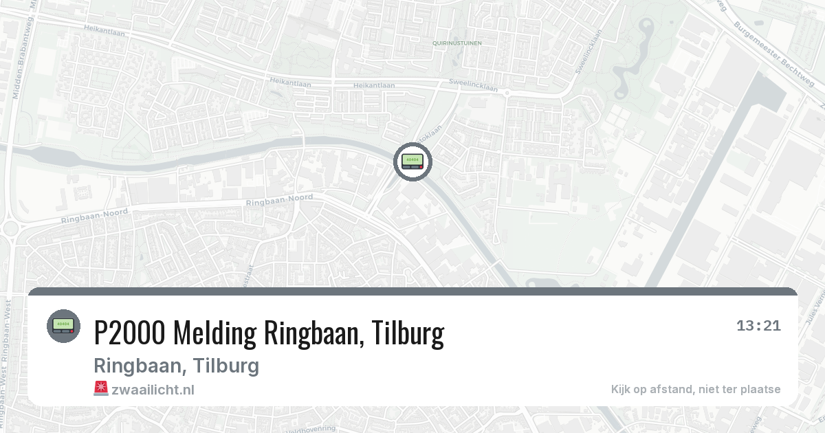 P2000 Melding Ringbaan, Tilburg — 10 mrt 2026
