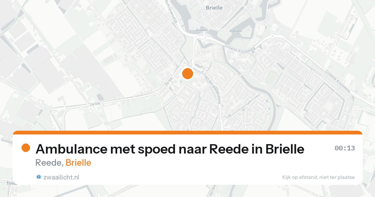 Ambulance met spoed naar Reede in Brielle — 20 aug 2026