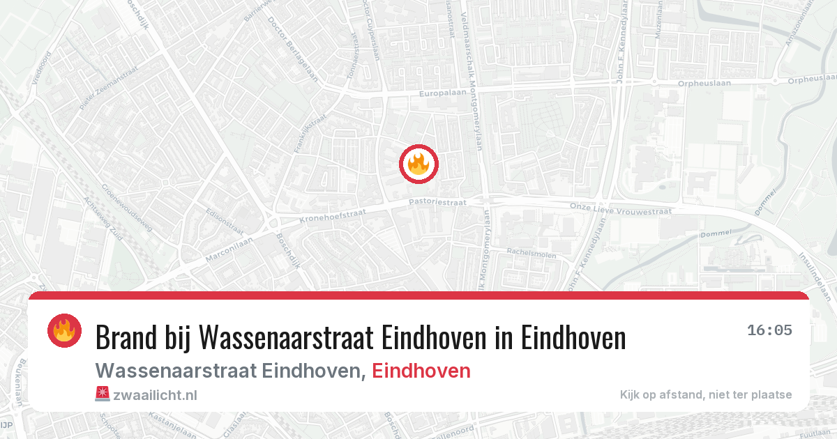 Brand bij Wassenaarstraat Eindhoven in Eindhoven — 23 mei 2026