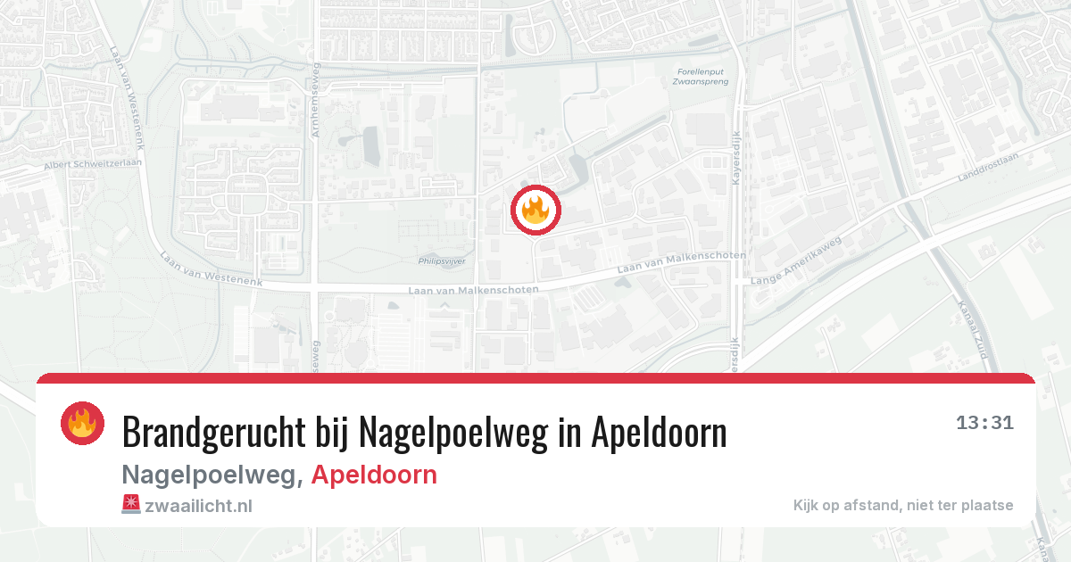 Brandgerucht bij Nagelpoelweg in Apeldoorn — 12 mei 2026