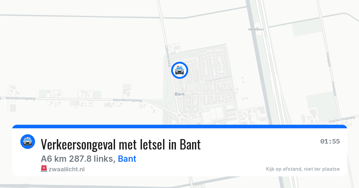 Verkeersongeval met letsel in Bant — 14 jul 2026