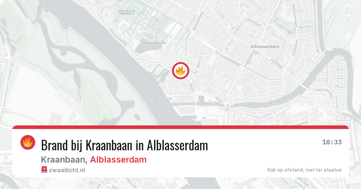 Brand bij Kraanbaan in Alblasserdam — 11 jun 2026