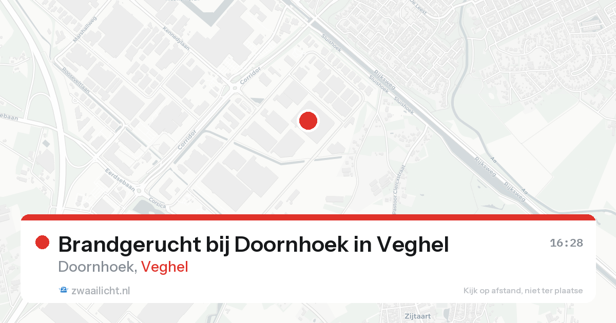 Brandgerucht bij Doornhoek in Veghel — 14 aug 2026