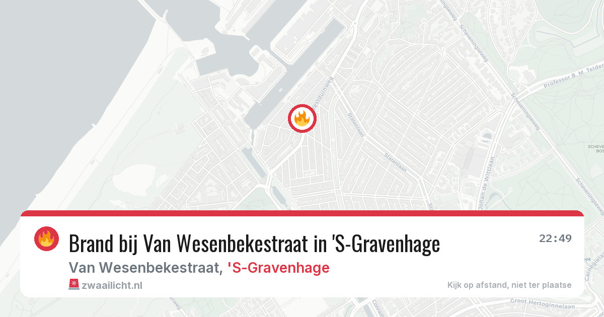 Brand bij Van Wesenbekestraat in 'S-Gravenhage — 7 aug 2026