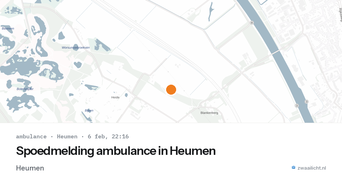 Spoedmelding ambulance in Heumen — 6 feb 2026