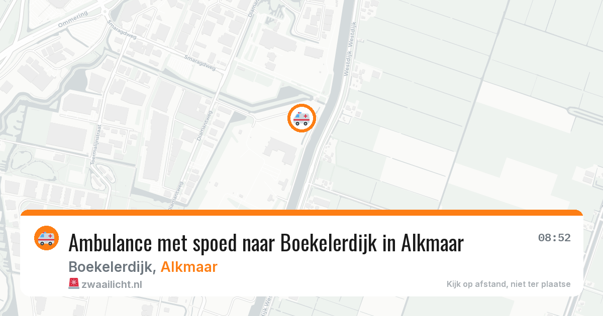 Ambulance met spoed naar Boekelerdijk in Alkmaar — 19 mrt 2026