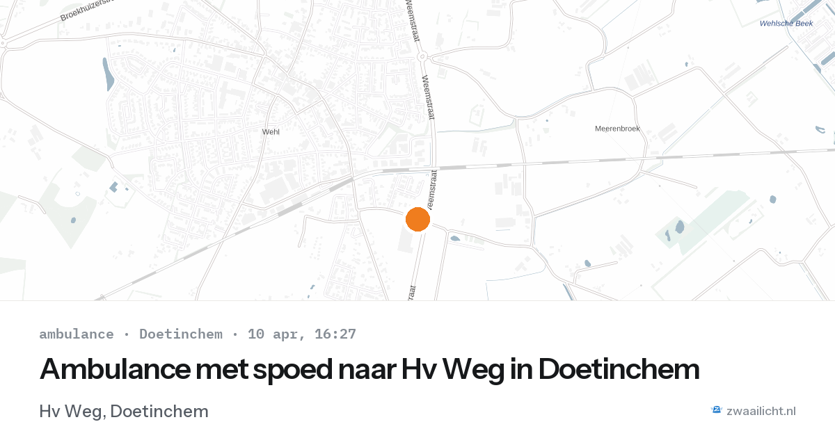 Ambulance met spoed naar Hv Weg in Doetinchem — 10 apr 2026