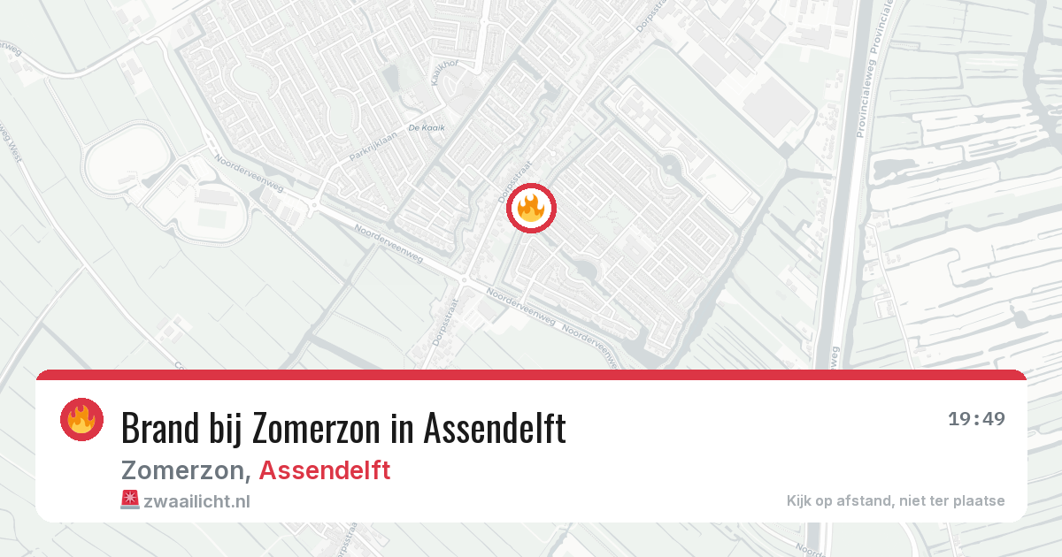 Brand bij Zomerzon in Assendelft — 6 apr 2026