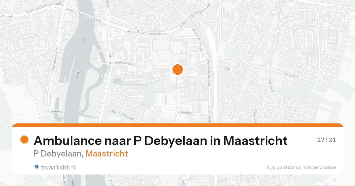 Ambulance naar P Debyelaan in Maastricht — 20 aug 2026