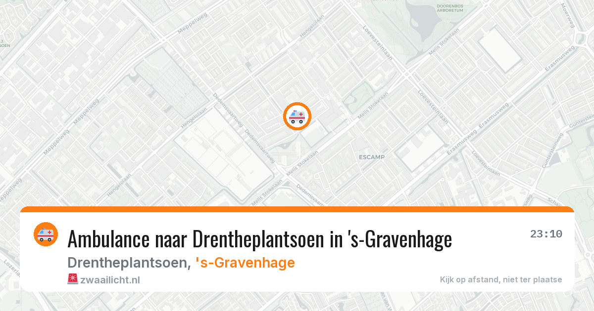 Ambulance naar Drentheplantsoen in 's-Gravenhage — 13 aug 2026