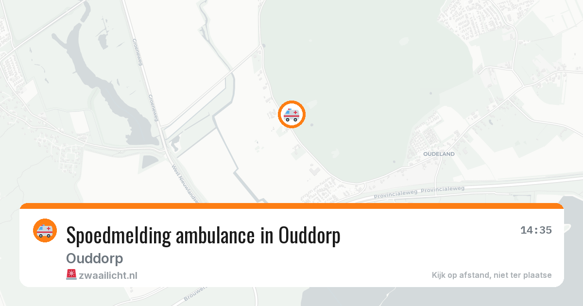 Spoedmelding ambulance in Ouddorp — 13 aug 2026