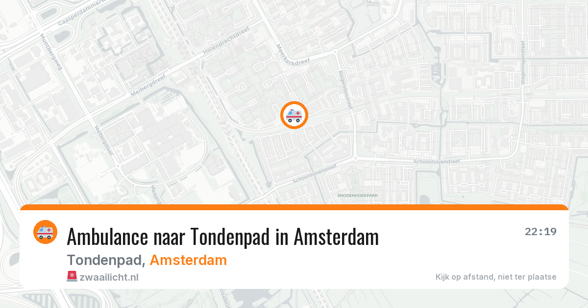 Ambulance naar Tondenpad in Amsterdam — 12 jul 2026