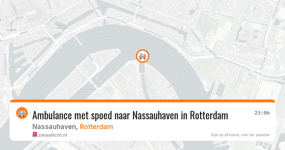 Ambulance met spoed naar Nassauhaven in Rotterdam — 8 jul 2026