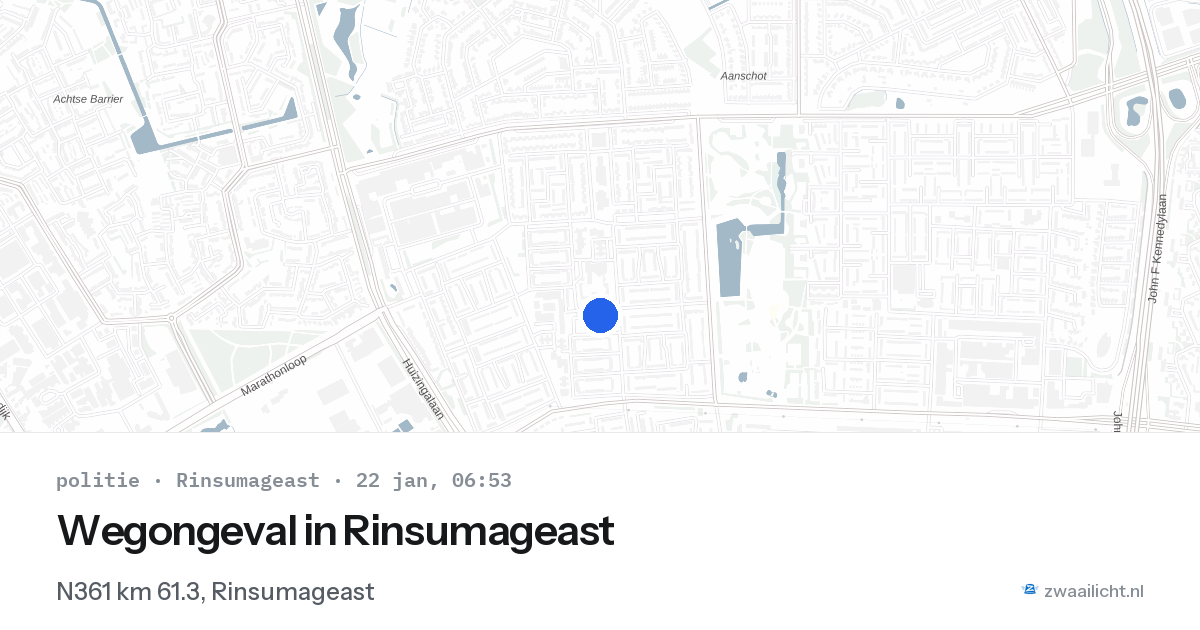 Wegongeval in Rinsumageast — 22 jan 2026