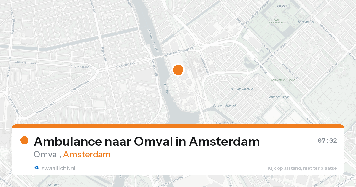Ambulance naar Omval in Amsterdam — 17 aug 2026