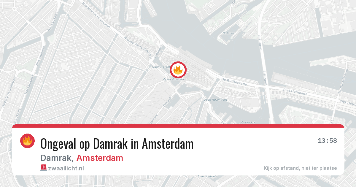 Ongeval op Damrak in Amsterdam — 7 mei 2026