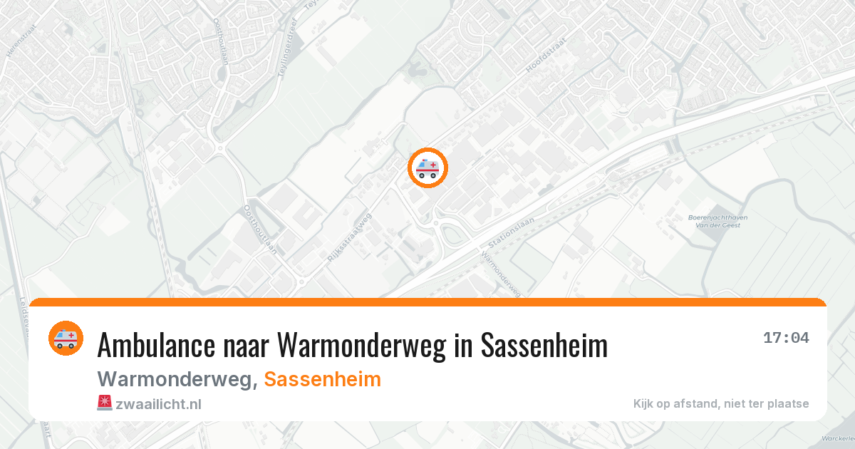 Ambulance naar Warmonderweg in Sassenheim — 14 mei 2026