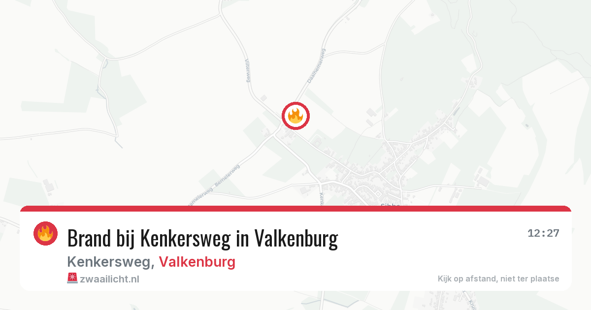Brand bij Kenkersweg in Valkenburg — 28 jul 2026