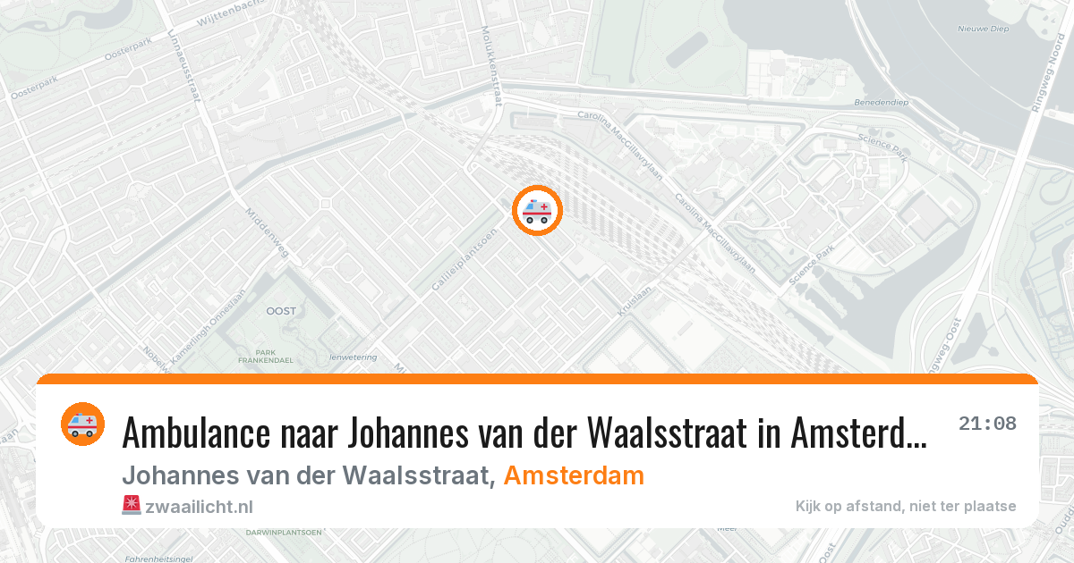 Ambulance naar Johannes van der Waalsstraat in Amsterdam — 24 mrt 2026