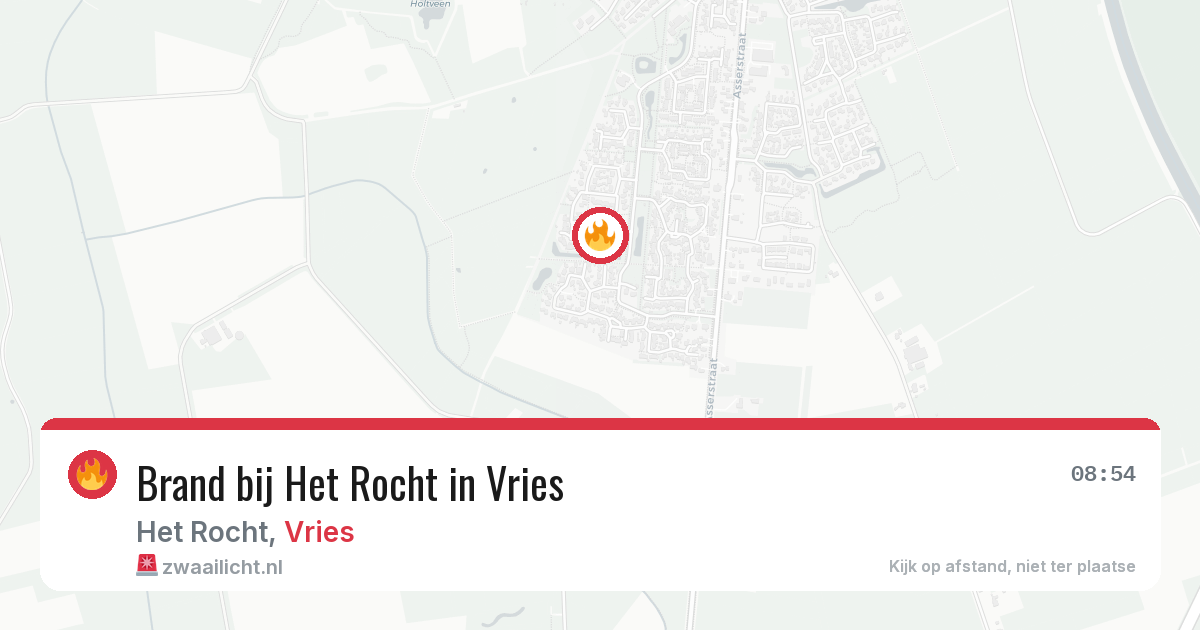 Brand bij Het Rocht in Vries — 25 jun 2026