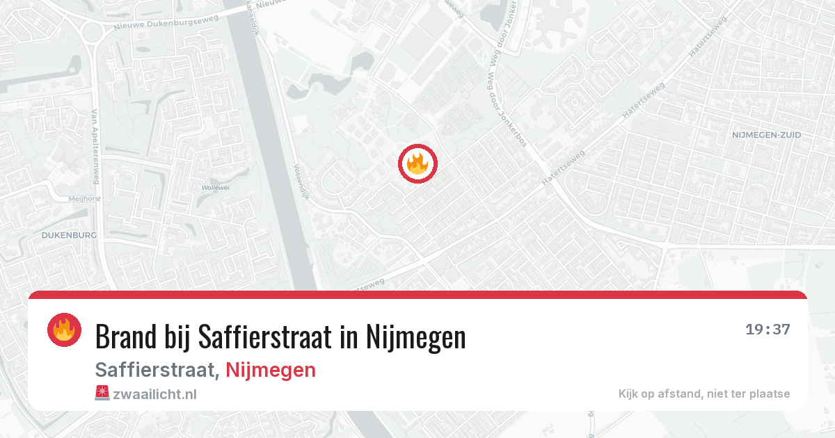 Brand bij Saffierstraat in Nijmegen — 29 jun 2026