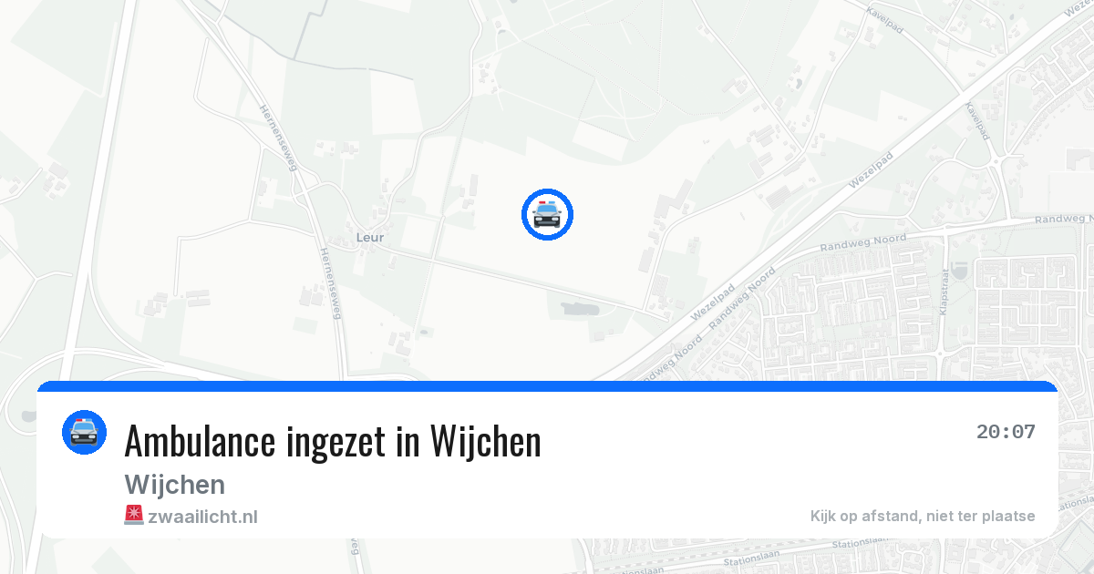 Ambulance ingezet in Wijchen — 11 aug 2026